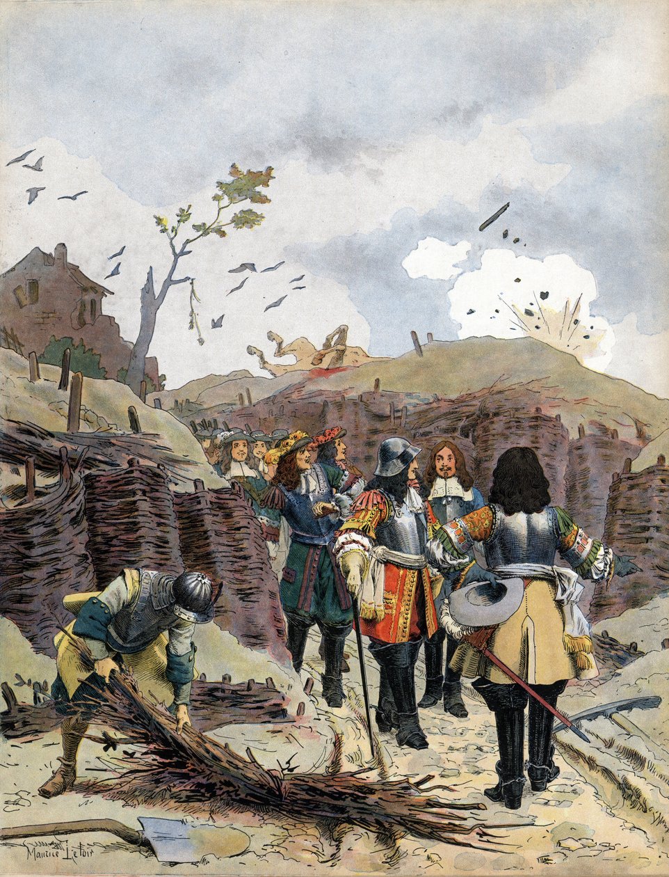 Luís XIV, conhecido como Le Roi-Soleil (Rei Soleil ou Luís o Grande de Maurice Leloir