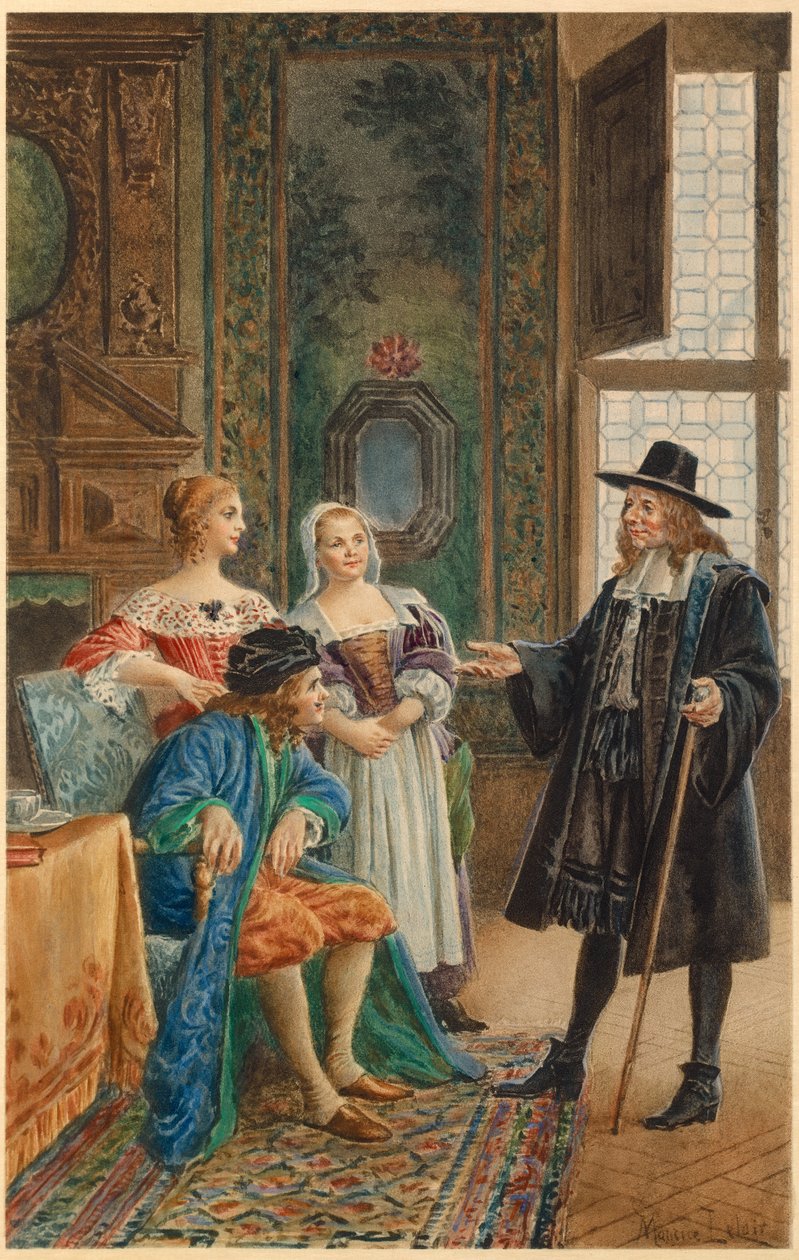 Molière malade (ilustração) de Maurice Leloir