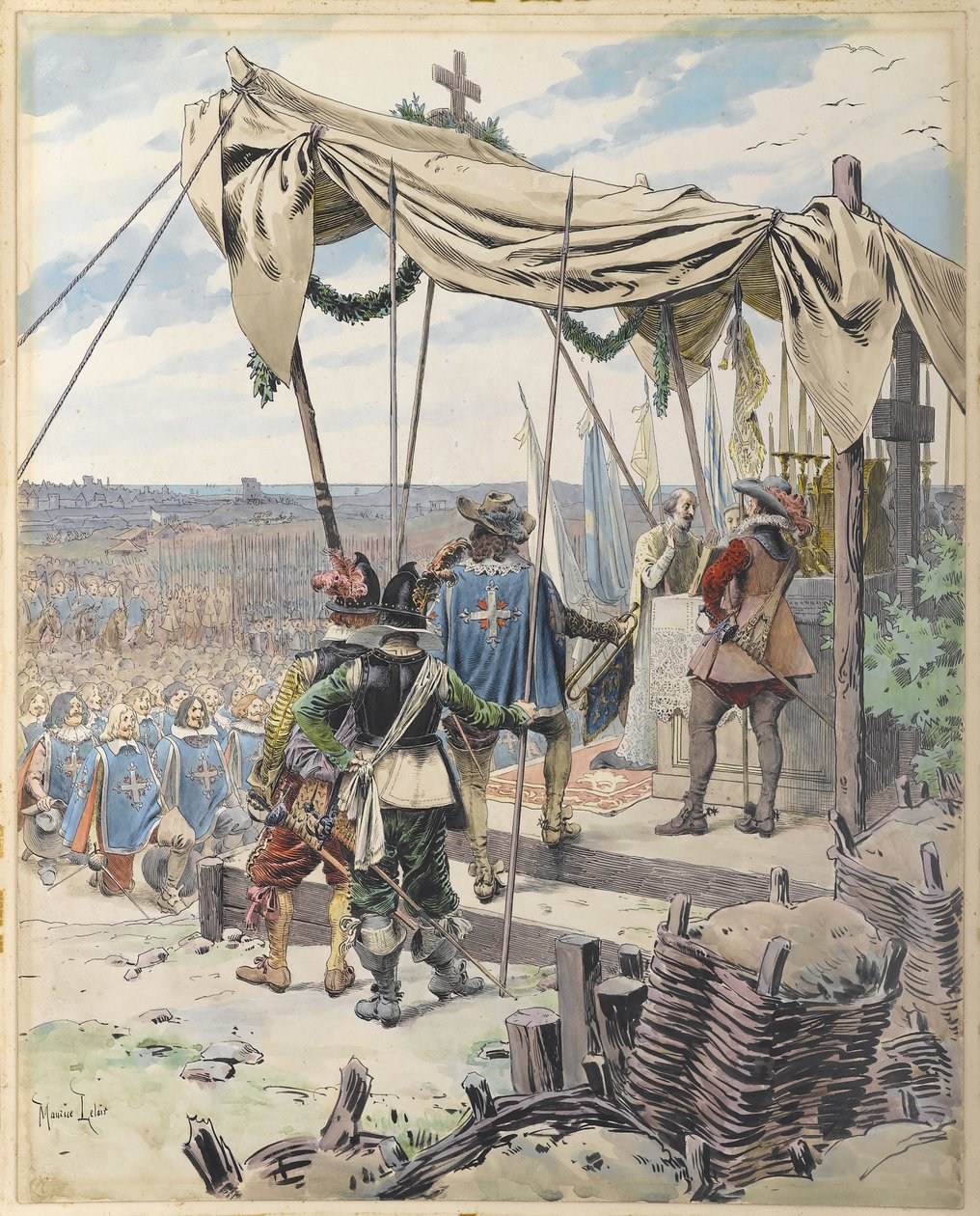 Richelieu Antes da Batalha, c. 1900. de Maurice Leloir