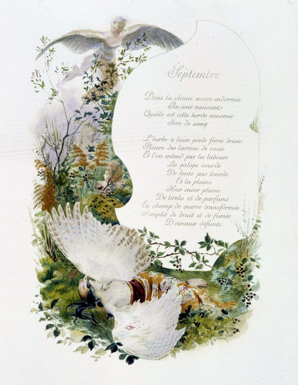 Setembro "La Chanson du mois" de Jérôme Doucet, ilustração - Maurice Leloir, ed. Reims 1904. L. Michaud de Maurice Leloir