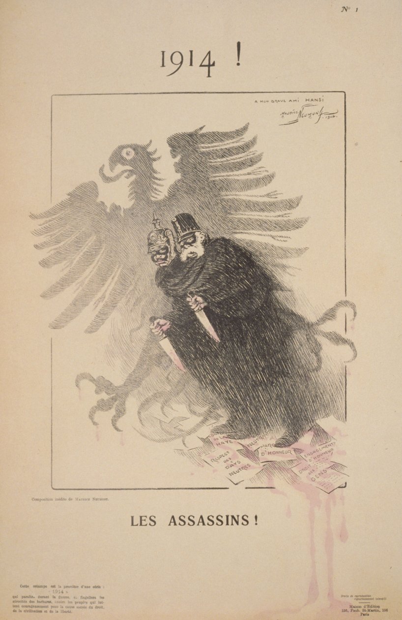 1914! Os Assassinos! (litografia) de Maurice Louis Henri Neumont