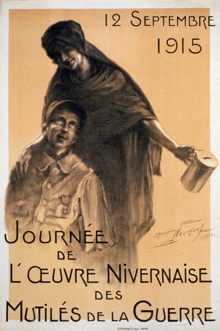 Dia Nivernaise para o Fundo de Deficientes da Guerra, 1915 de Maurice Louis Henri Neumont