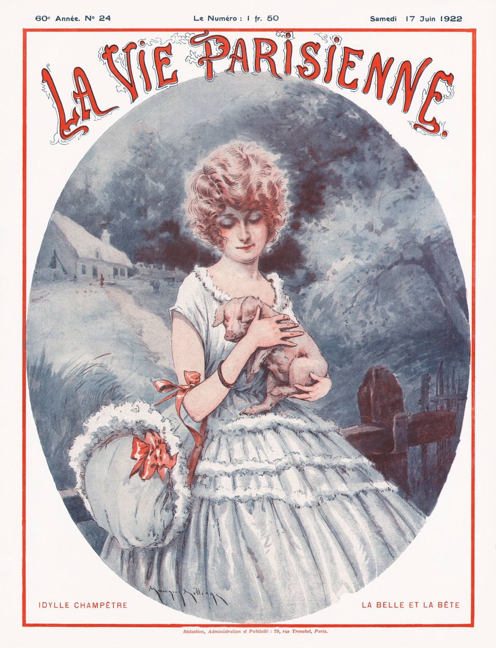 Capa da revista Parisian Life, 1922 de Maurice Millière