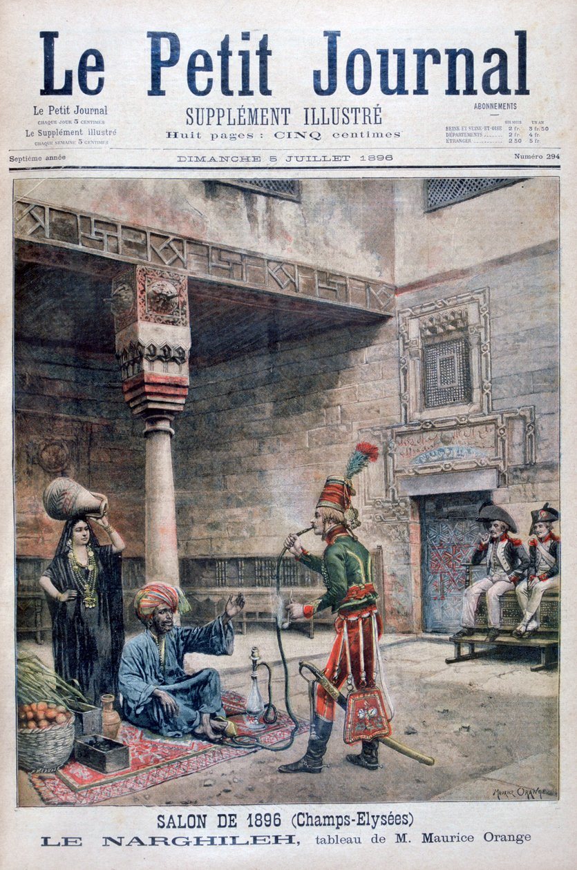 "The Narguileh", Egipto, 1896 de Maurice Orange