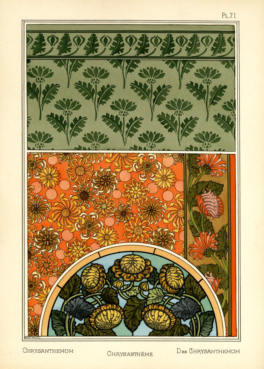 O Crisântemo (cor litho) de Maurice Pillard Verneuil