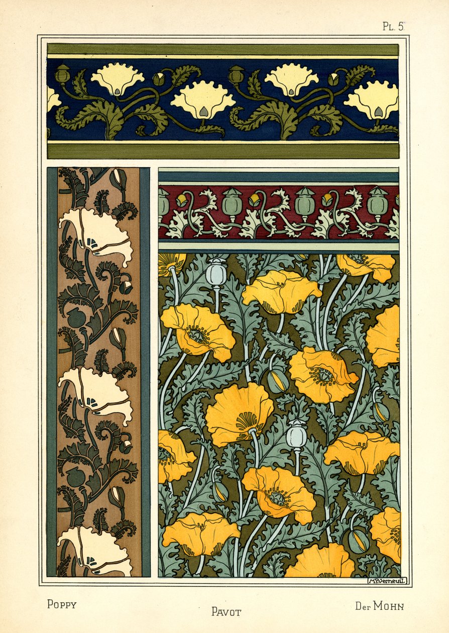 A papoila (cor litho) de Maurice Pillard Verneuil