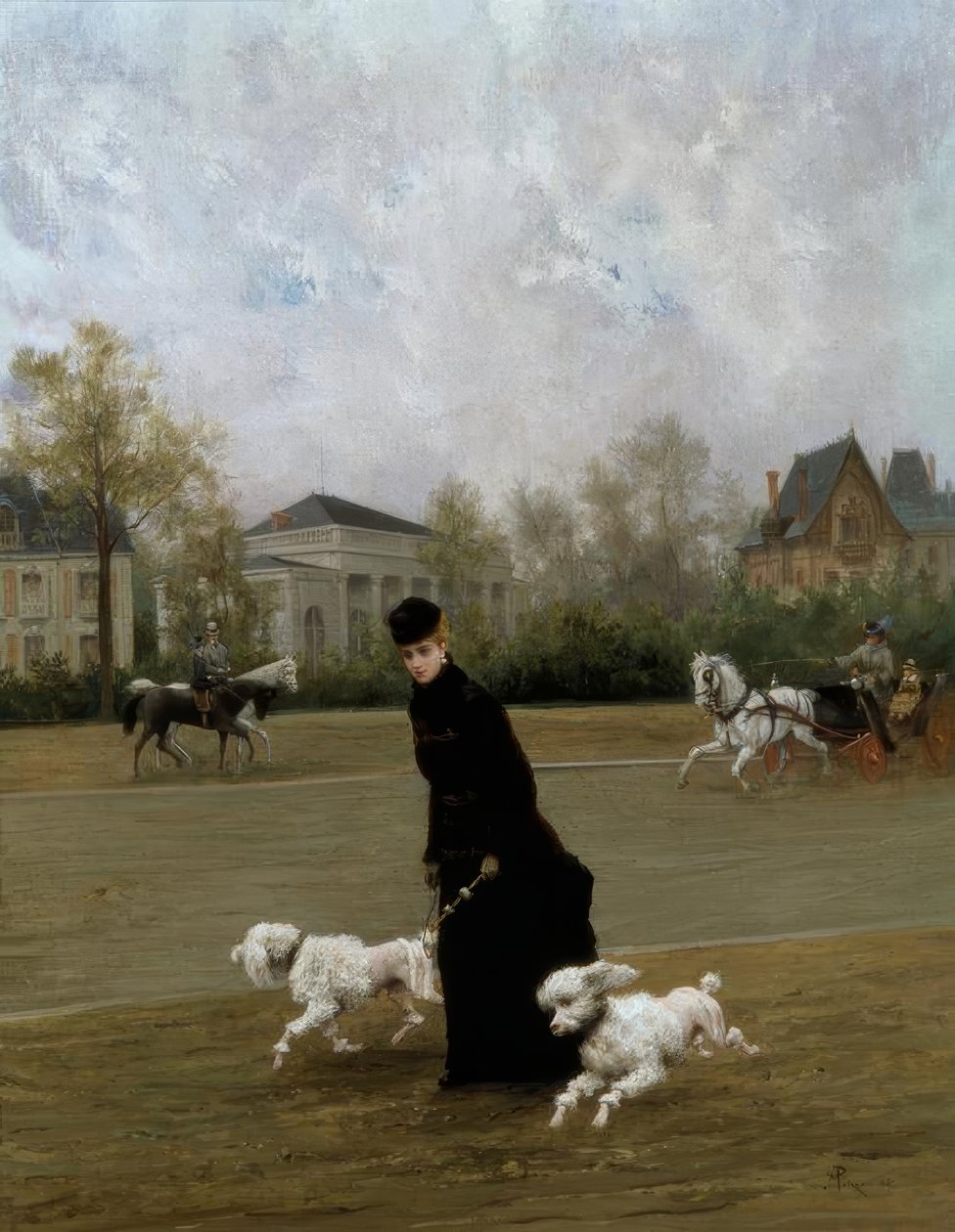 M.Poirson, Elegante no Bois de Boulogne, Paris - Gem., 1877 de Maurice Poirson