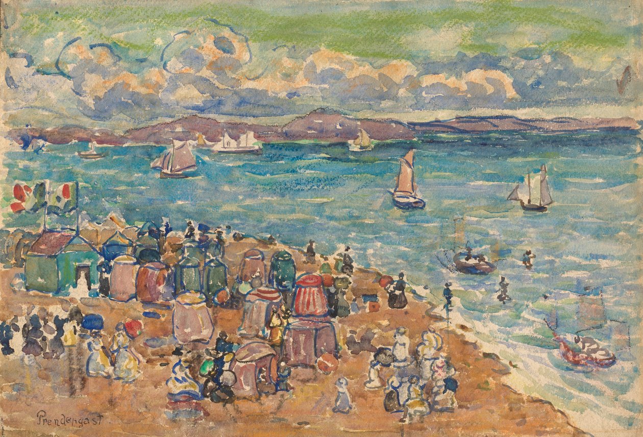 Cena de praia, Saint-Malo de Maurice Prendergast