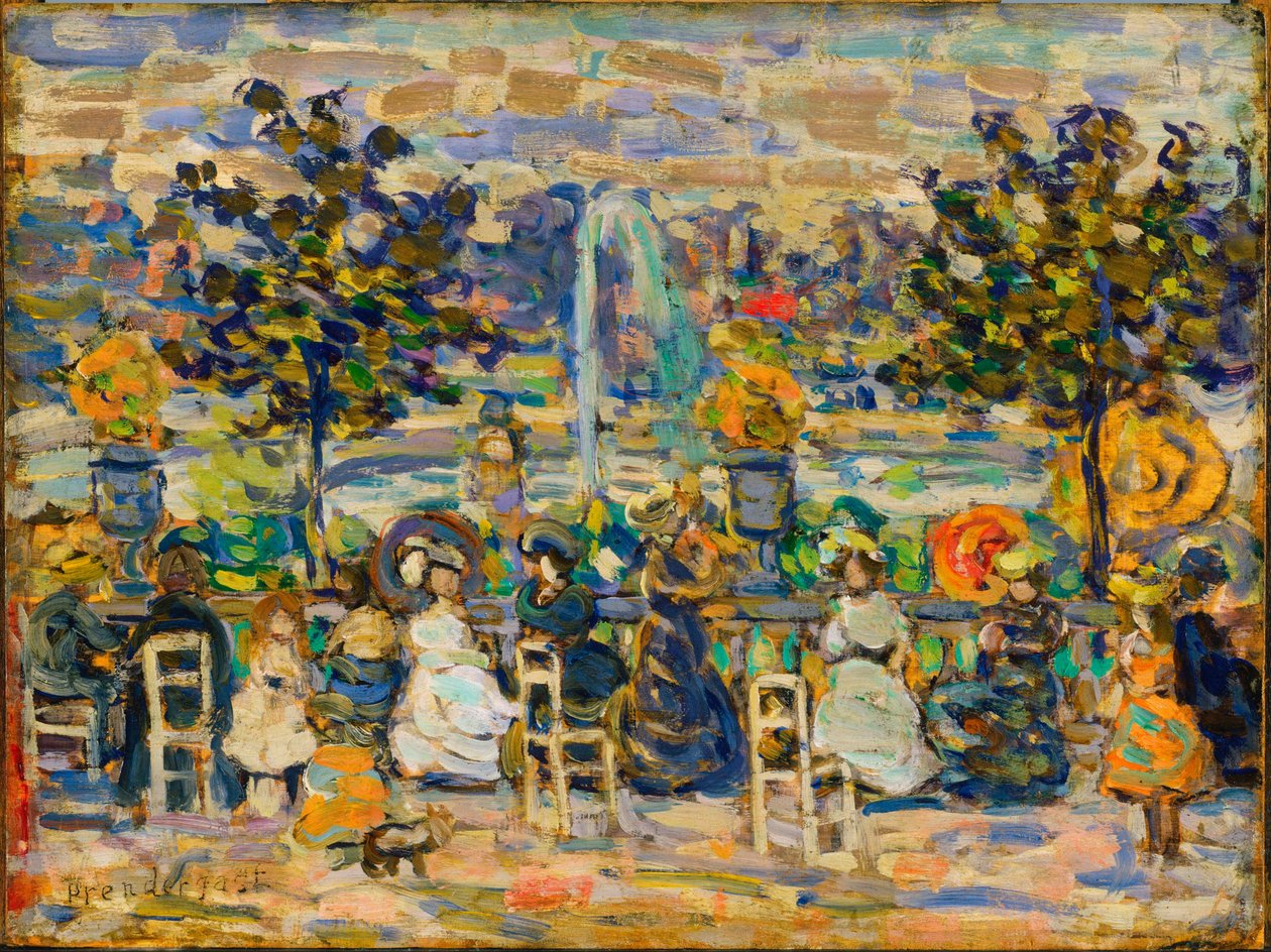 Nos Jardins do Luxemburgo de Maurice Prendergast