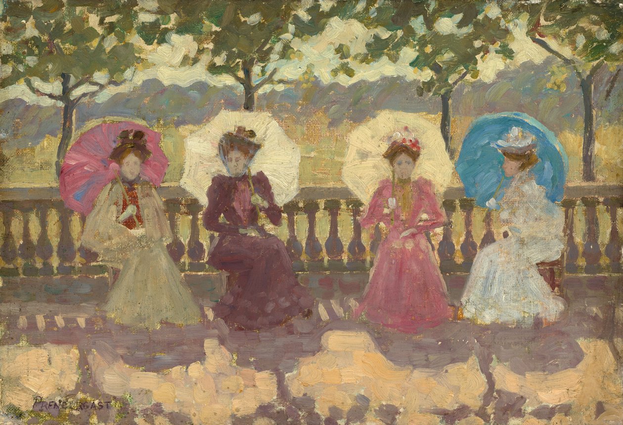 No parque, Paris de Maurice Prendergast