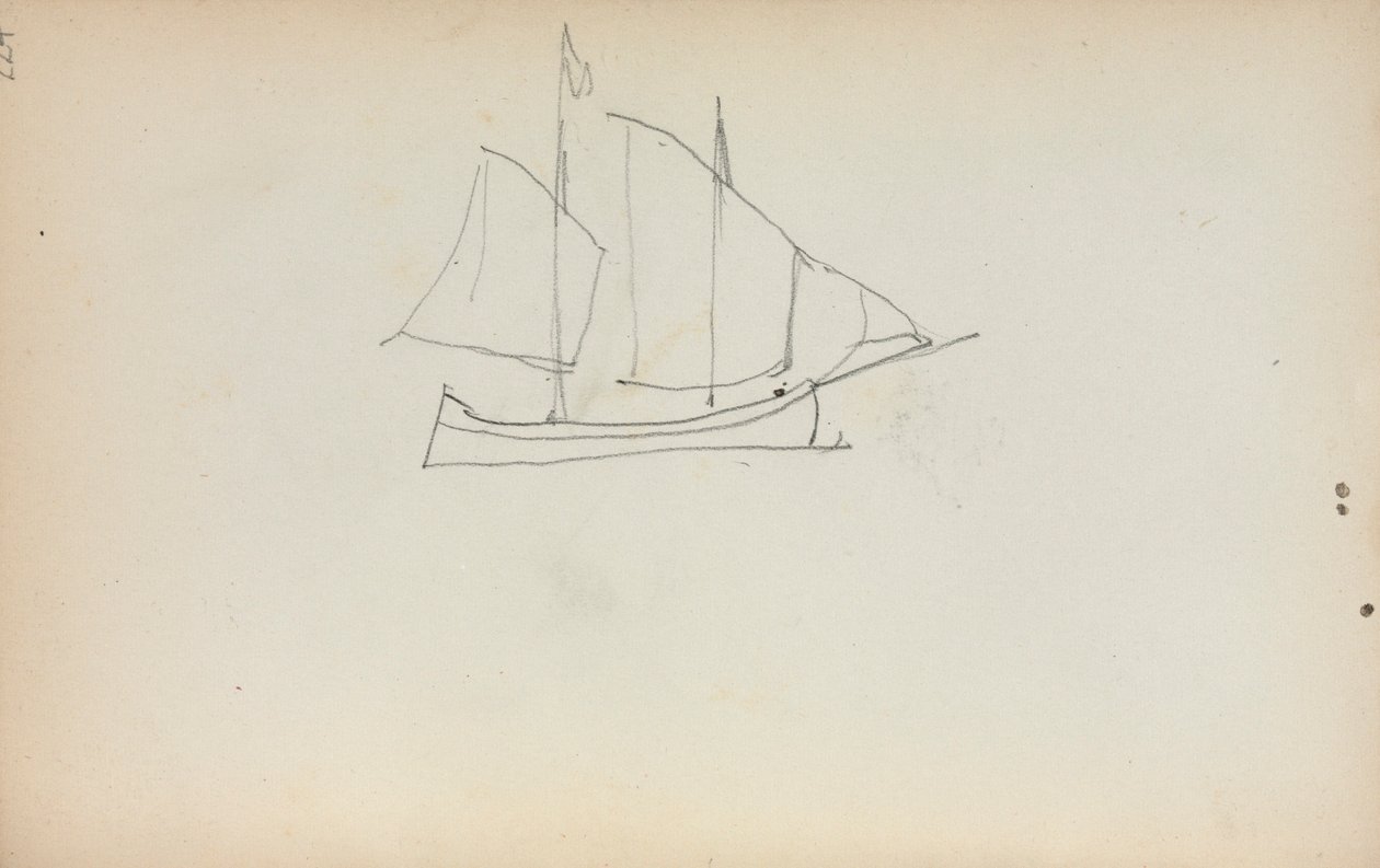 Sketchbook italiano: Barco à vela (página 224) de Maurice Prendergast