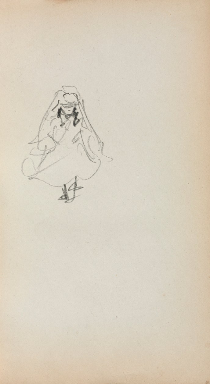 Sketchbook italiano: Rapariga de pé (página 257) de Maurice Prendergast