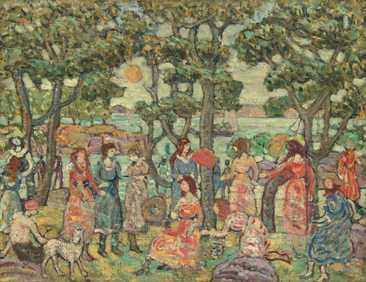 Paisagem com figuras de Maurice Prendergast