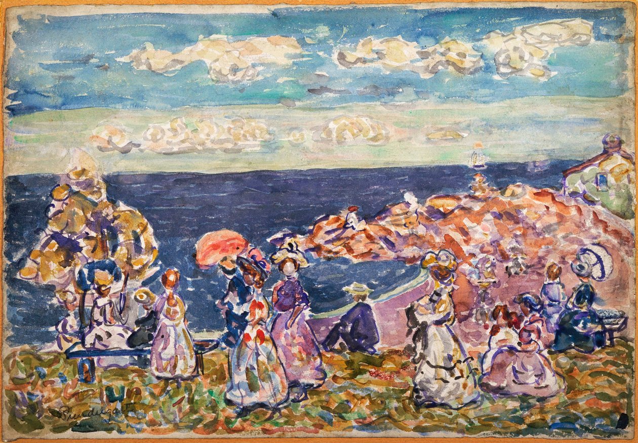 Na praia de Maurice Prendergast