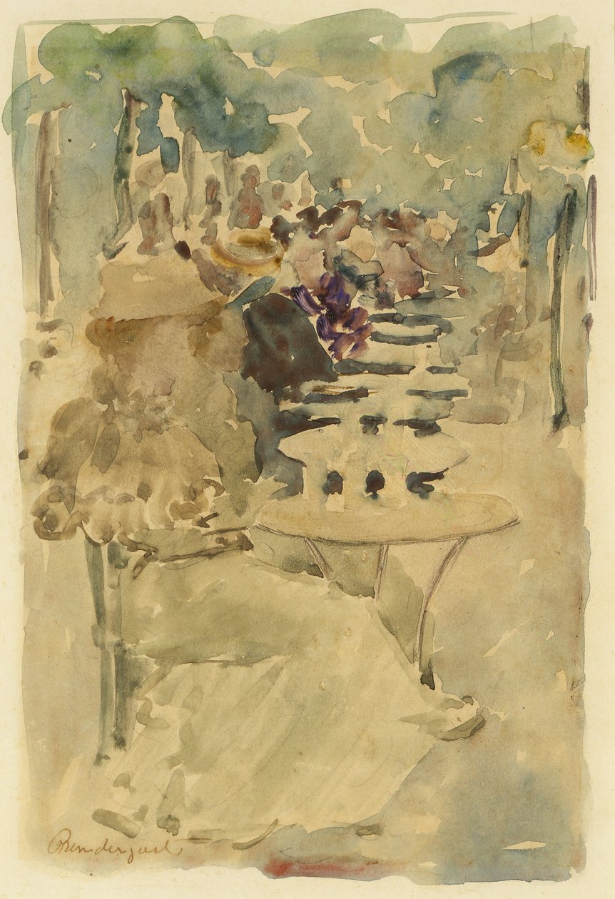 Café ao ar livre de Maurice Prendergast