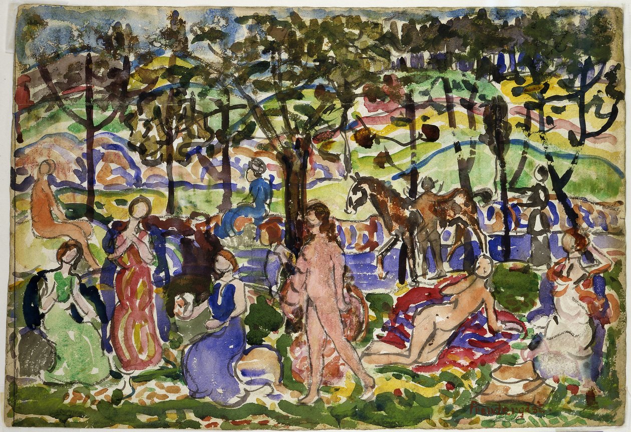 Cena do parque de Maurice Prendergast