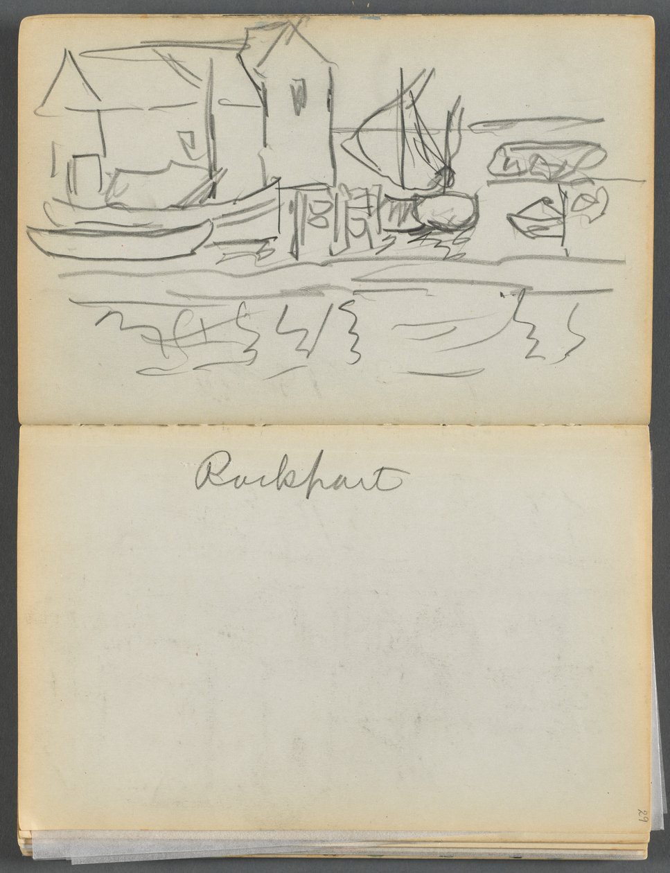Sketchbook- The Granite Shore Hotel, Rockport, páginas 028 e 29: "Rockport" de Maurice Prendergast