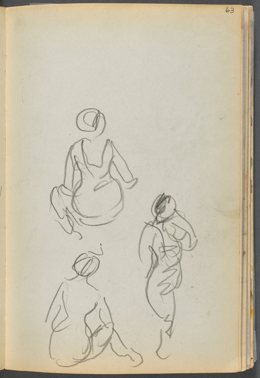 Sketchbook- The Granite Shore Hotel, Rockport, página 063: Banhistas de Maurice Prendergast