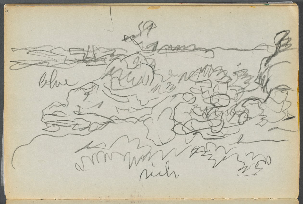 Sketchbook- The Granite Shore Hotel, Rockport, página 121: Shore de Maurice Prendergast