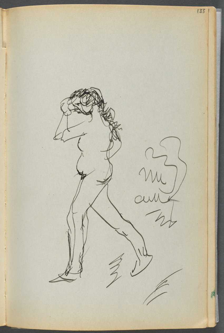 Sketchbook- The Granite Shore Hotel, Rockport, página 133: Andar nu de Maurice Prendergast