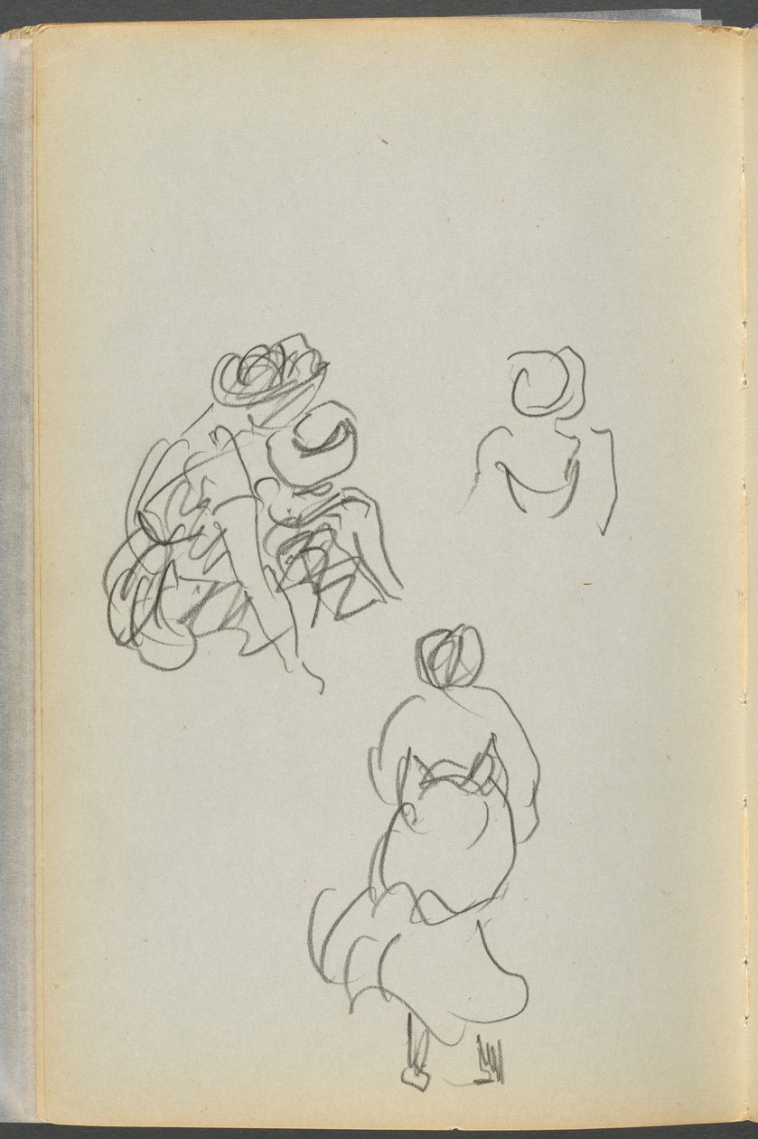 Sketchbook- The Granite Shore Hotel, Rockport, página 172: Figuras de Maurice Prendergast