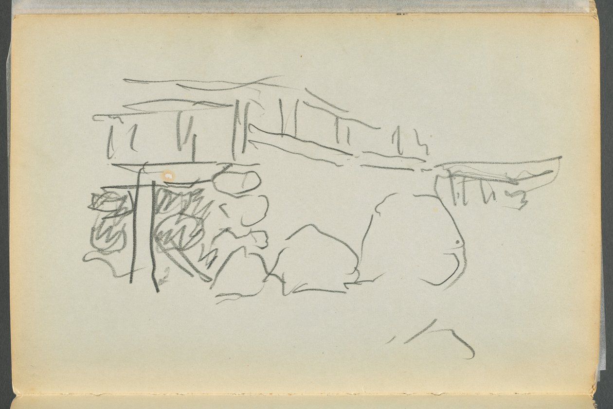 Livro de esboços - The Granite Shore Hotel, Rockport, página 178: Cerca de Maurice Prendergast