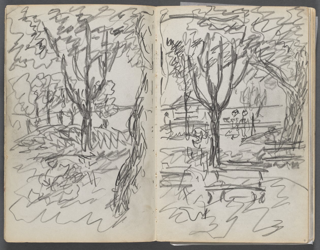Sketchbook, The Dells, N° 127, página 008  9: Paisagem de Maurice Prendergast