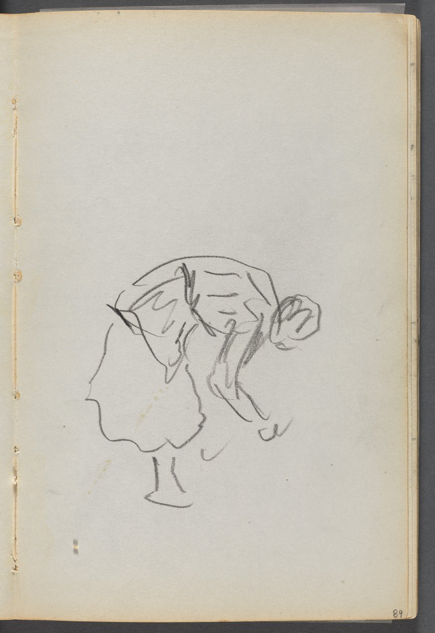 Sketchbook, The Dells, N° 127, página 089: Figura curvada de Maurice Prendergast