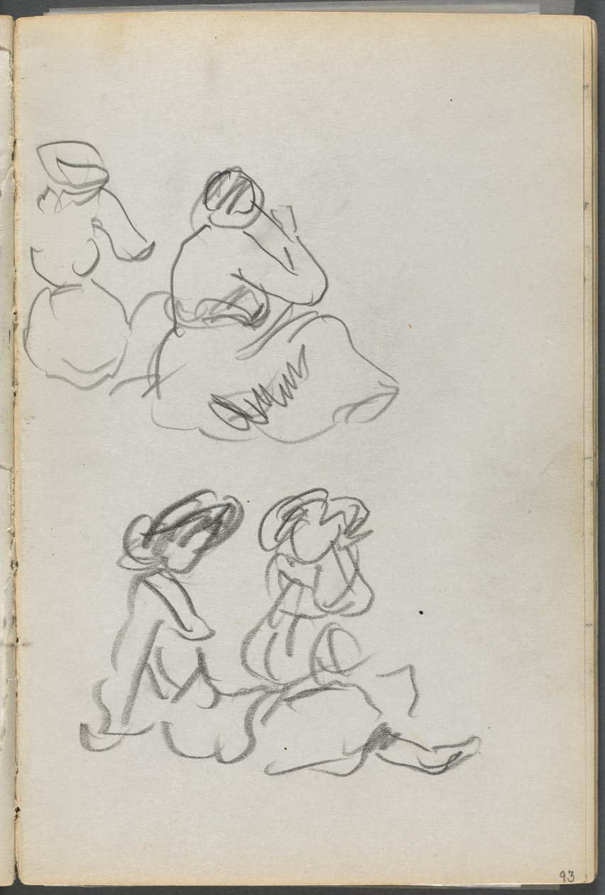Sketchbook, The Dells, N° 127, página 093: Figuras sentadas de Maurice Prendergast