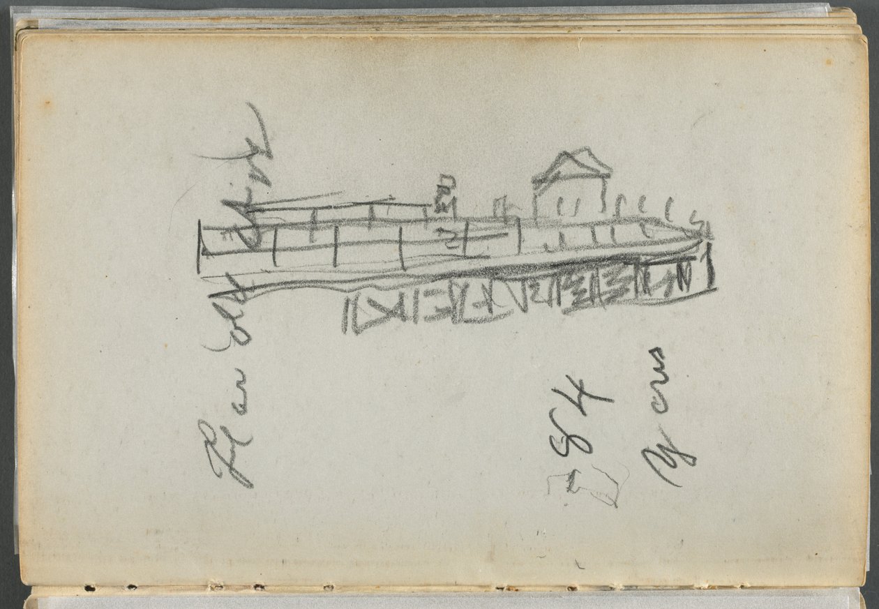 Sketchbook, The Dells, N° 127, página 186: Doca de Maurice Prendergast