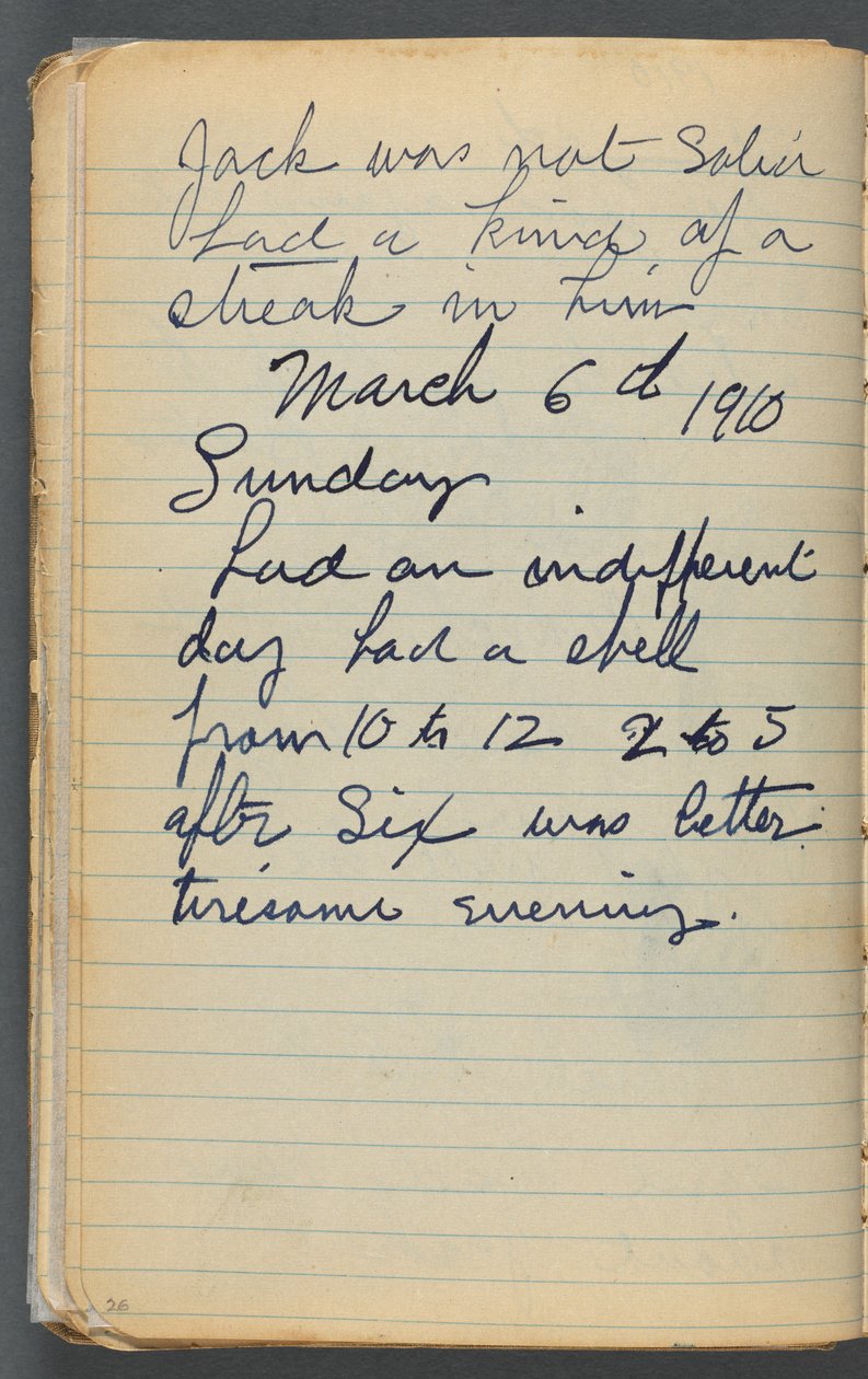Sketchbook, página 026: Notas de Maurice Prendergast