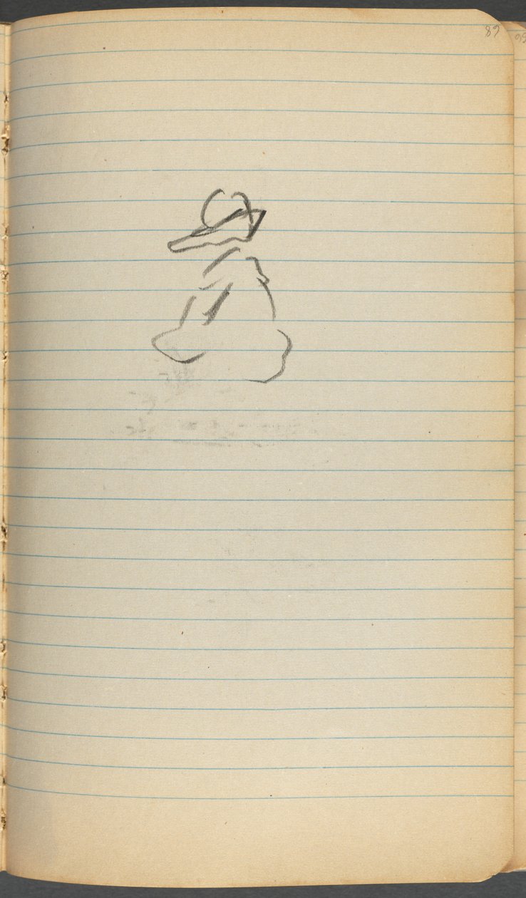 Sketchbook, página 068: Figura de Maurice Prendergast