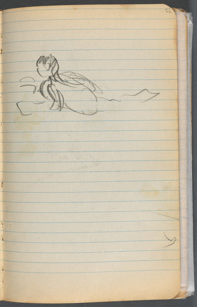 Sketchbook, página 072: Figura a nadar de Maurice Prendergast