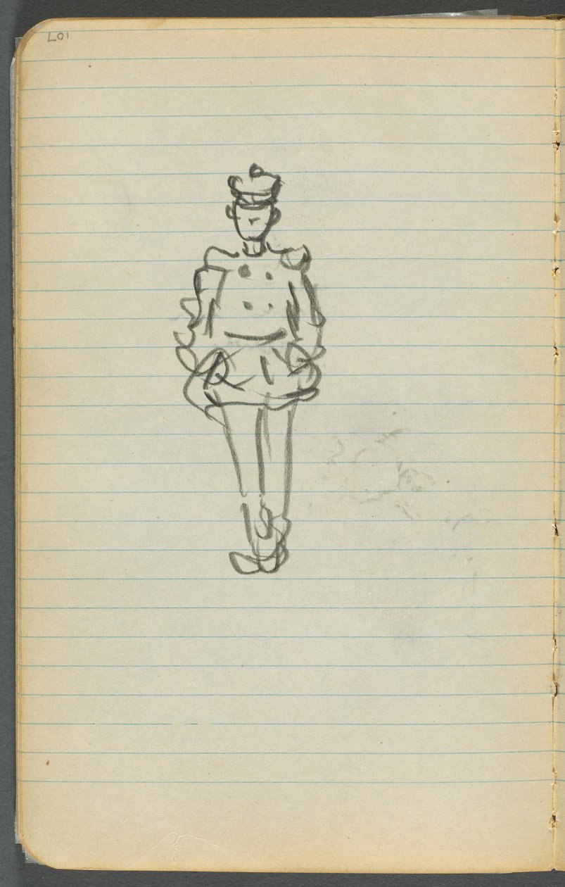 Sketchbook, página 107: Marinheiro de Maurice Prendergast