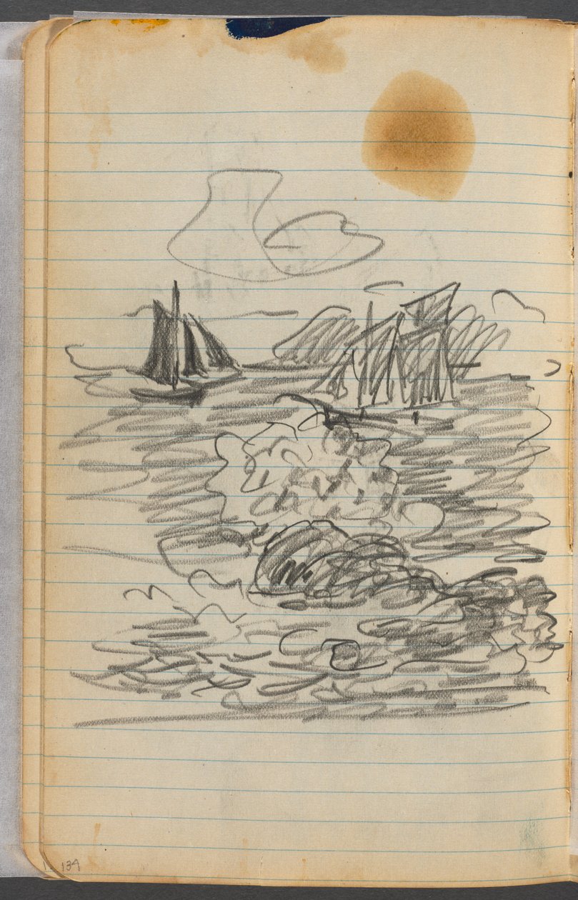 Sketchbook, página 134: Vista da Marinha de Maurice Prendergast