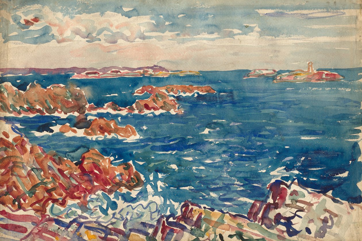 A costa marítima rochosa de Maurice Prendergast