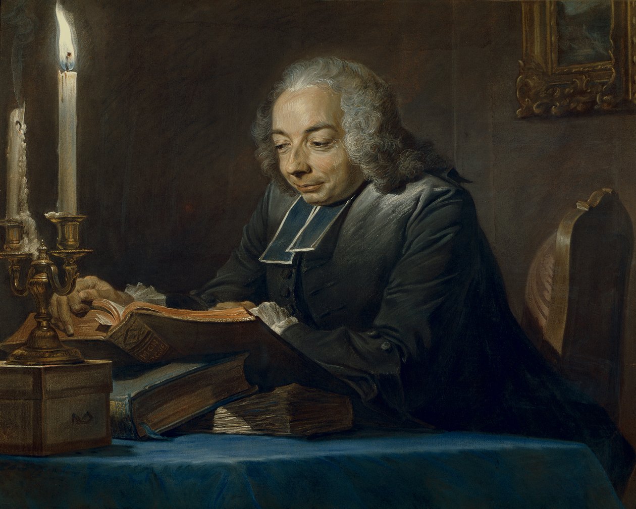 Abade Jean-Jacques Huber, 1742 (pastel) de Maurice Quentin de La Tour
