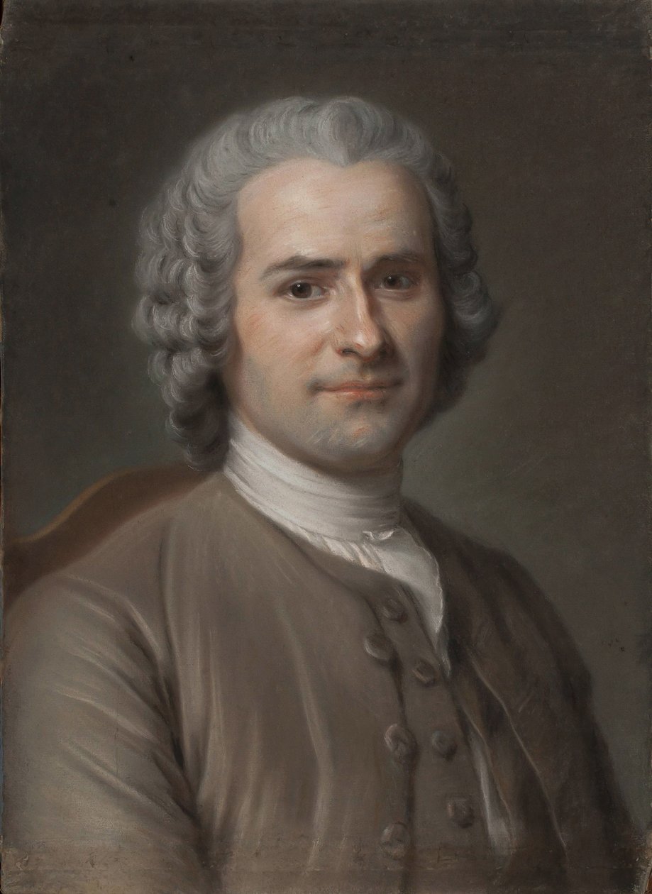 Retrato de Jean-Jacques Rousseau 1712-1778 de Maurice Quentin de La Tour