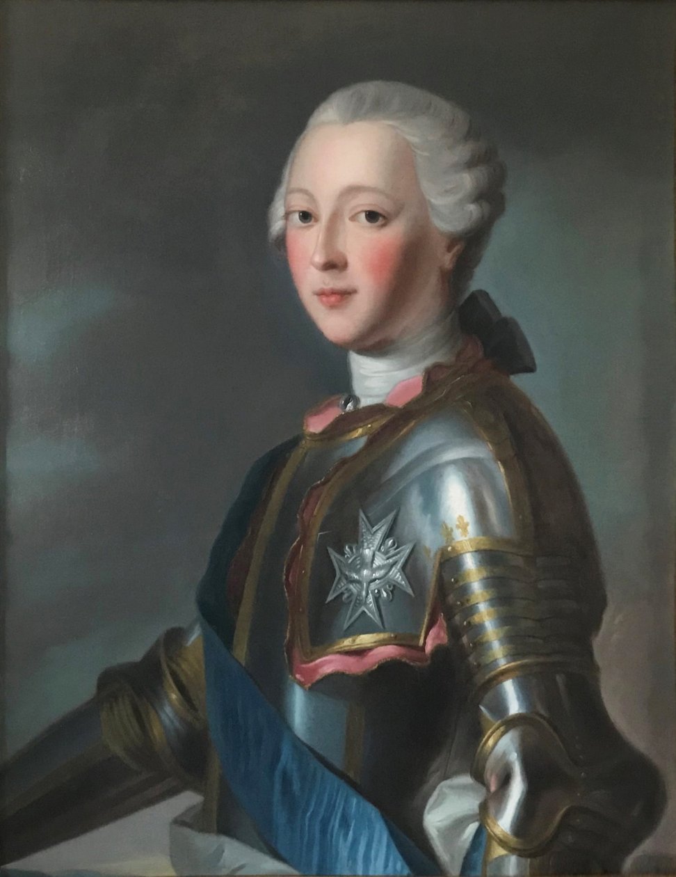 "Retrato de Louis-Jean-Marie de Bourbon, duque de Penthièvre de Maurice Quentin de La Tour