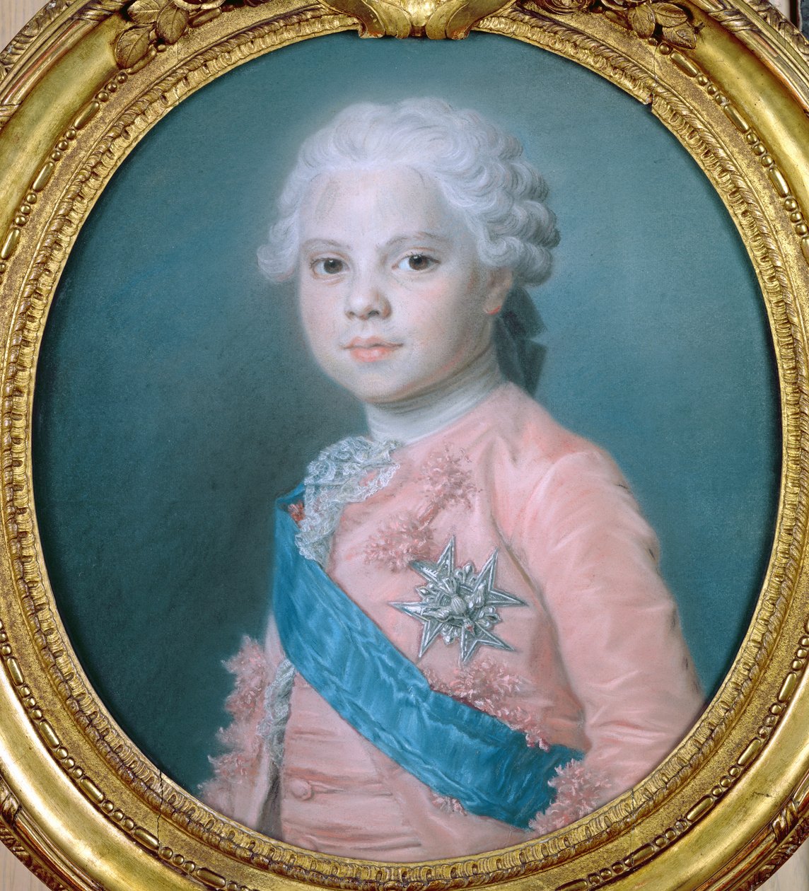 Retrato de Luís de França (1755-1824) Conde de Provença e futuro Rei Luís XVIII (pastel) de Maurice Quentin de La Tour