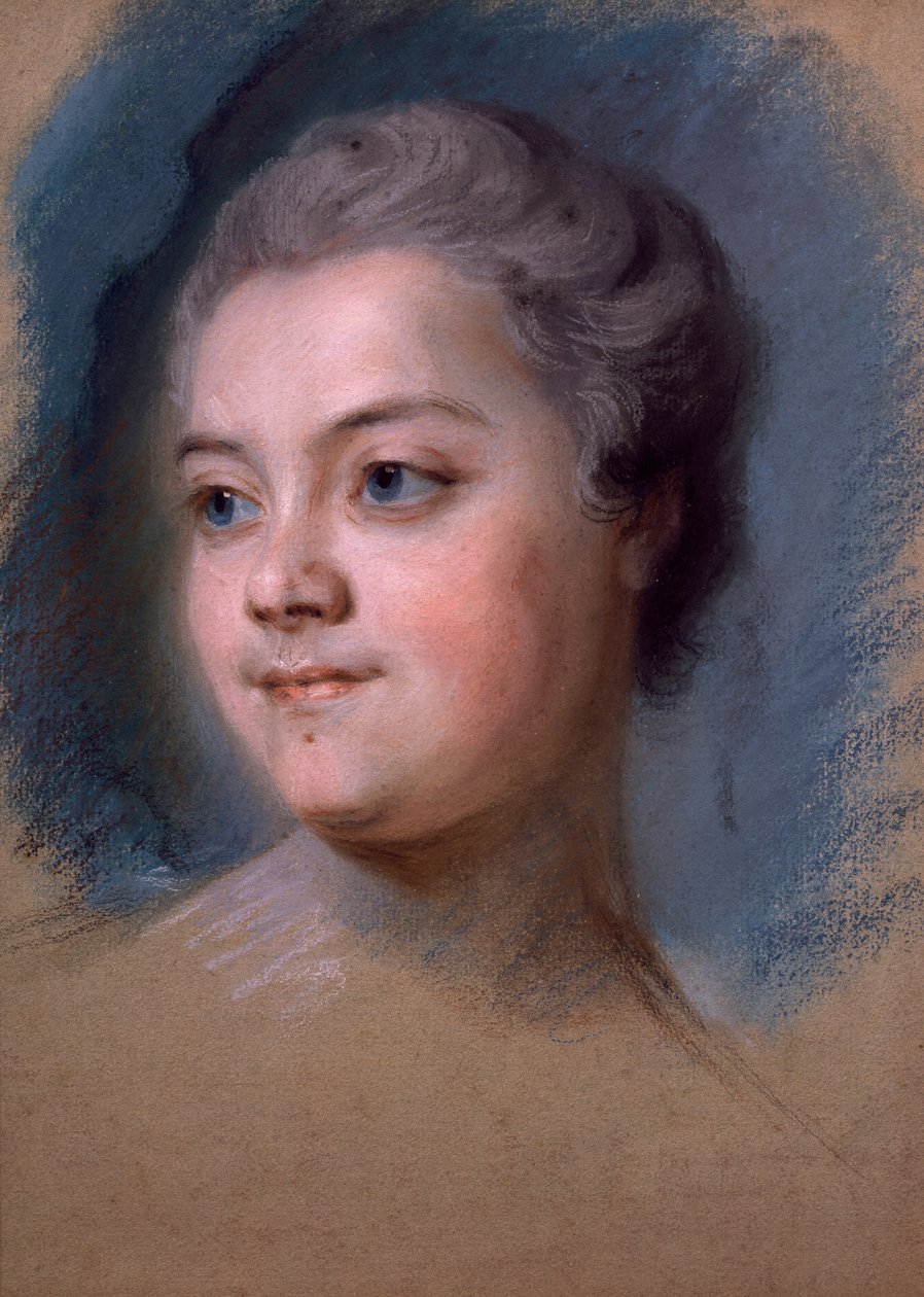 Retrato de Mademoiselle de Chastagner de Lagrange, de Maurice-Quentin de la Tour (1704-1788) de Maurice Quentin de La Tour