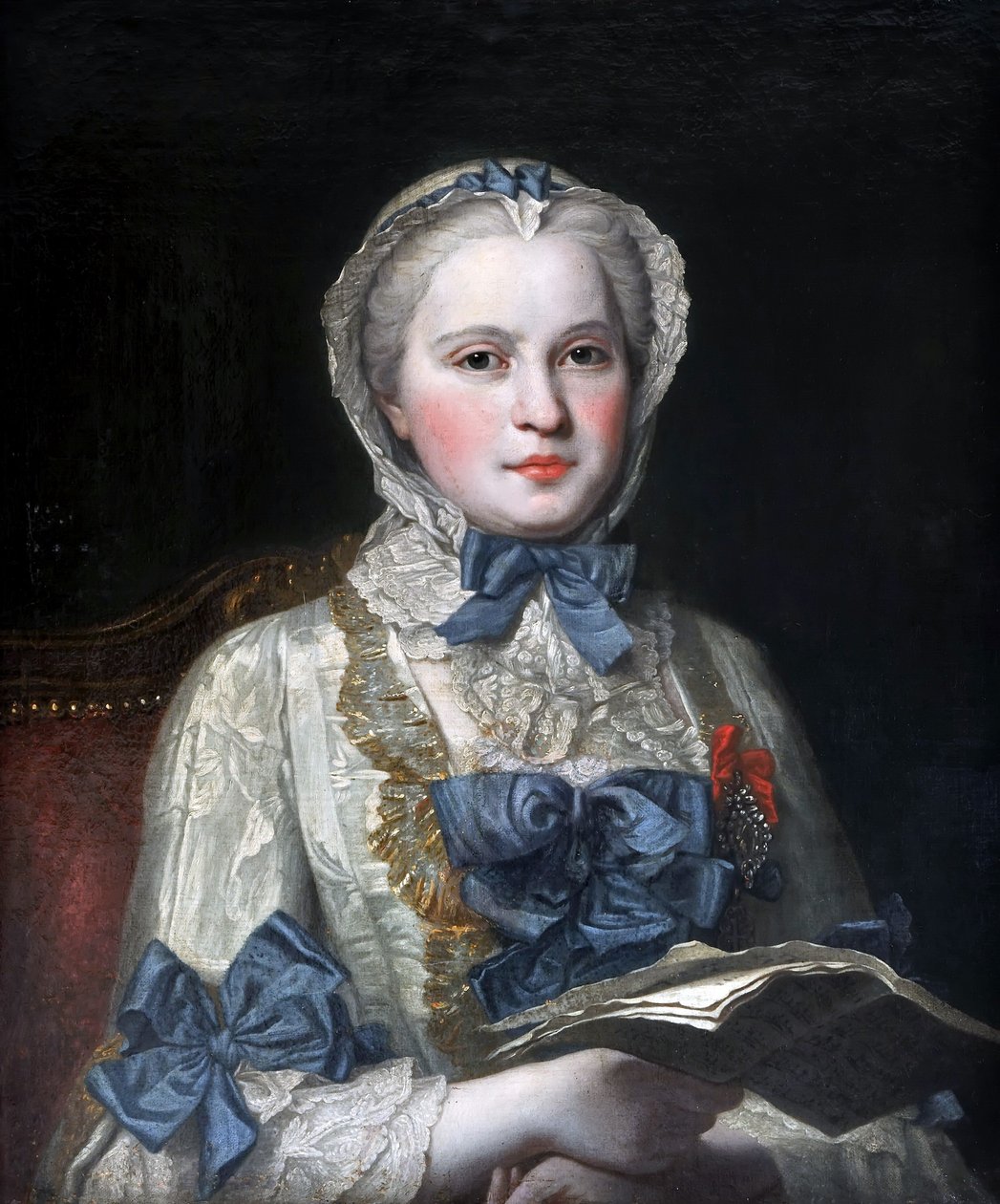 Retrato da princesa Maria Josepha da Saxônia 17311767 de Maurice Quentin de La Tour