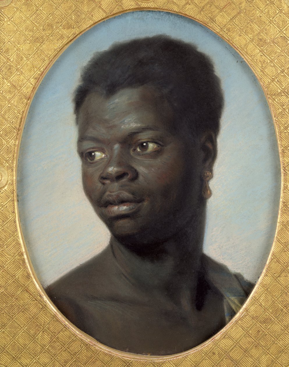 Retrato de um preto jovem, c.1751 (pastel sobre papel) de Maurice Quentin de La Tour