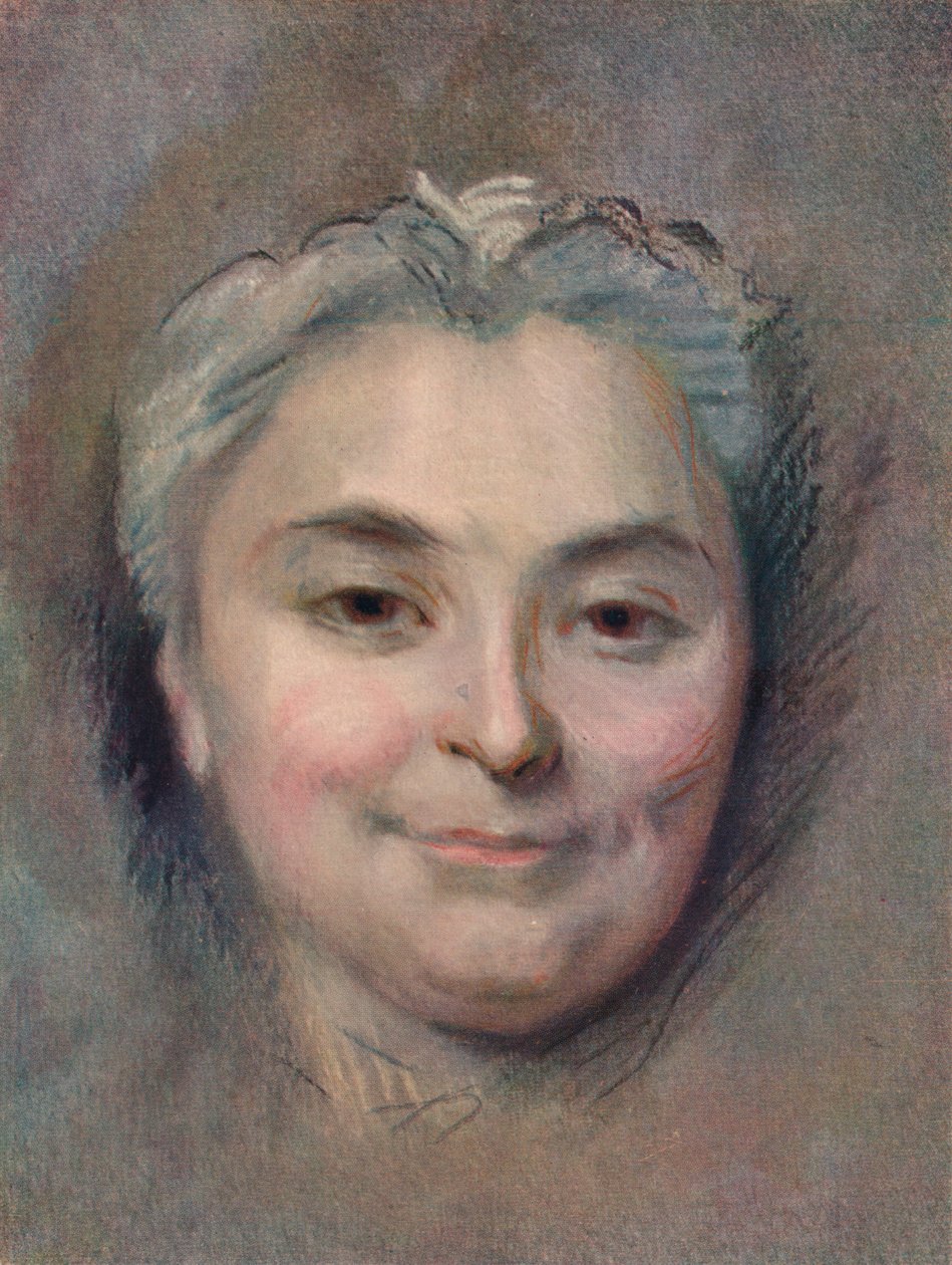 Preparação para o retrato de Marie Catherine Dufloquet Reals, 1756 de Maurice Quentin de La Tour