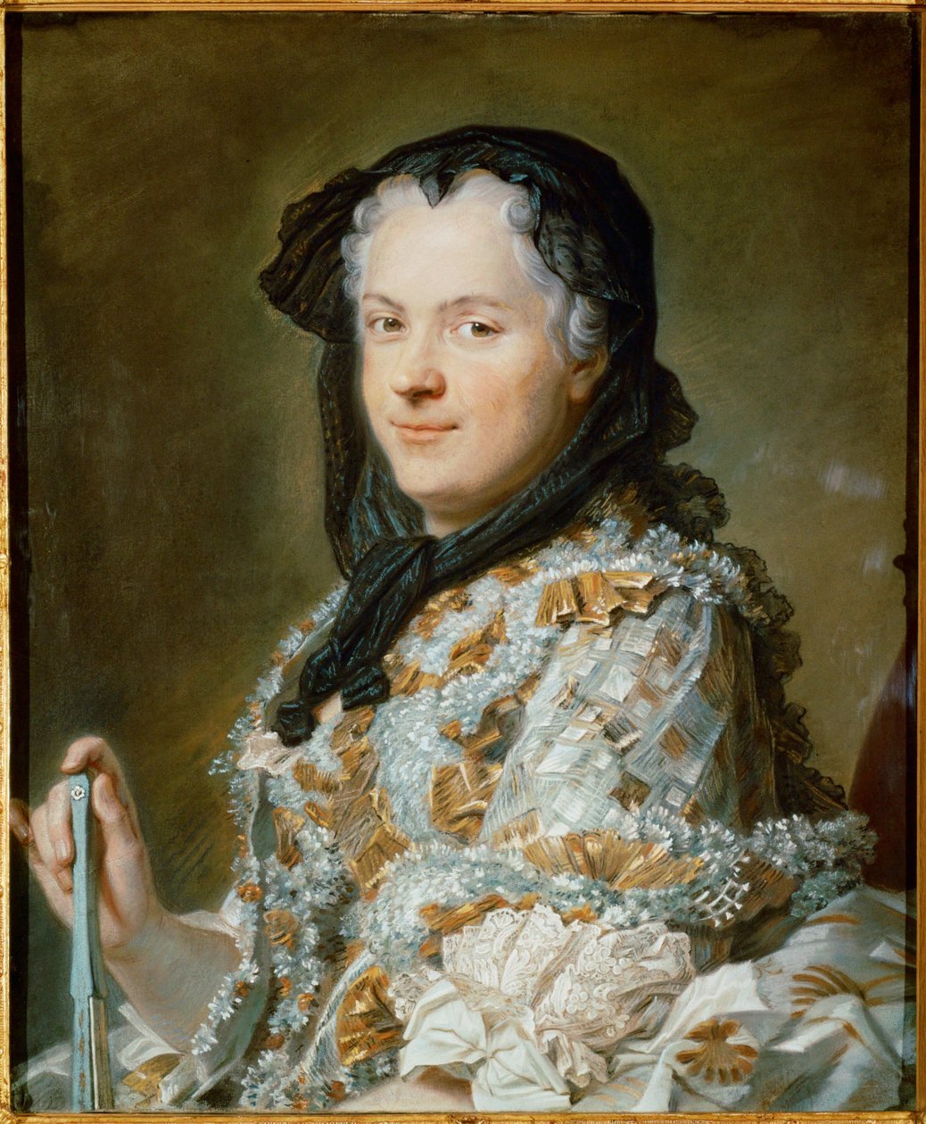 A rainha Marie Leczinska, esposa de Luís XV ... de Maurice Quentin de La Tour