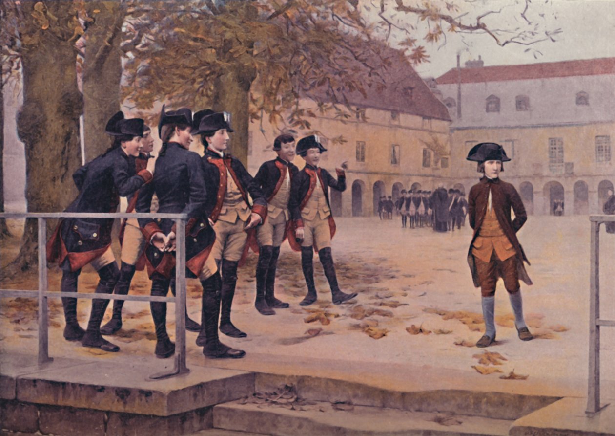 Bonaparte, The Nouveau, Na Escola de Brienne, 1779-1784, 1896 de Maurice Realier Dumas