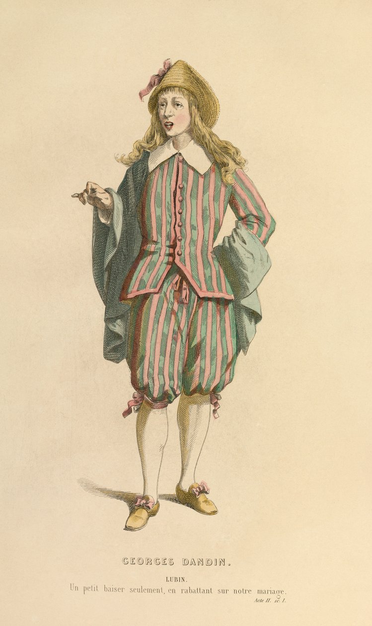 Fato para o papel de Lubin, c.1868 (gravura) de Maurice Sand