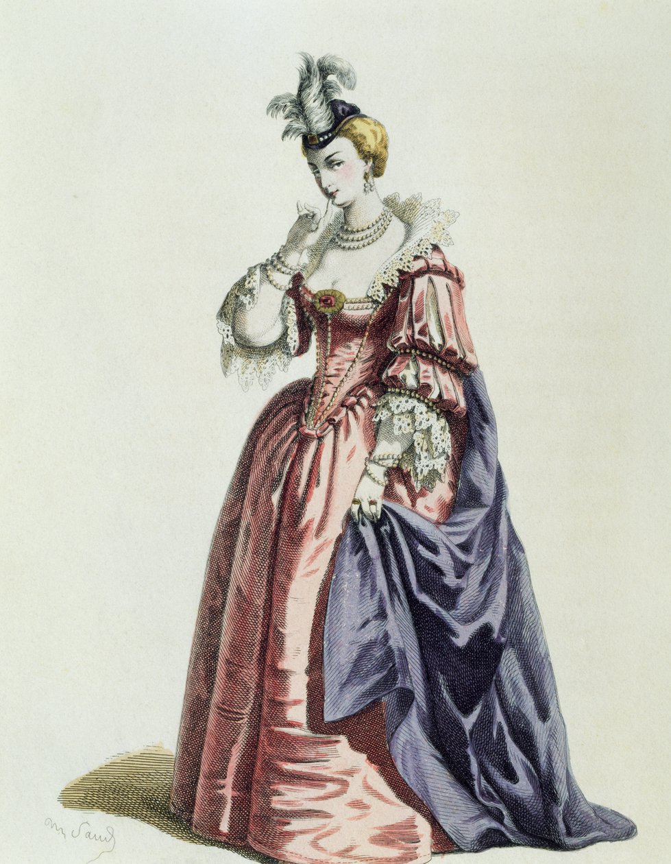 Isabella em 1600, por Maurice Sand (1823-1889) de Maurice Sand