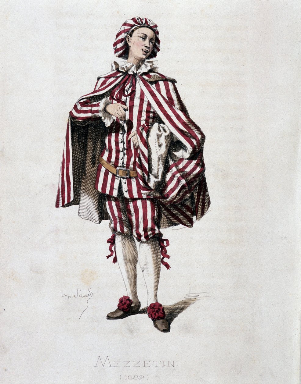 Retrato de Mezzetin (Scapin) de Maurice Sand