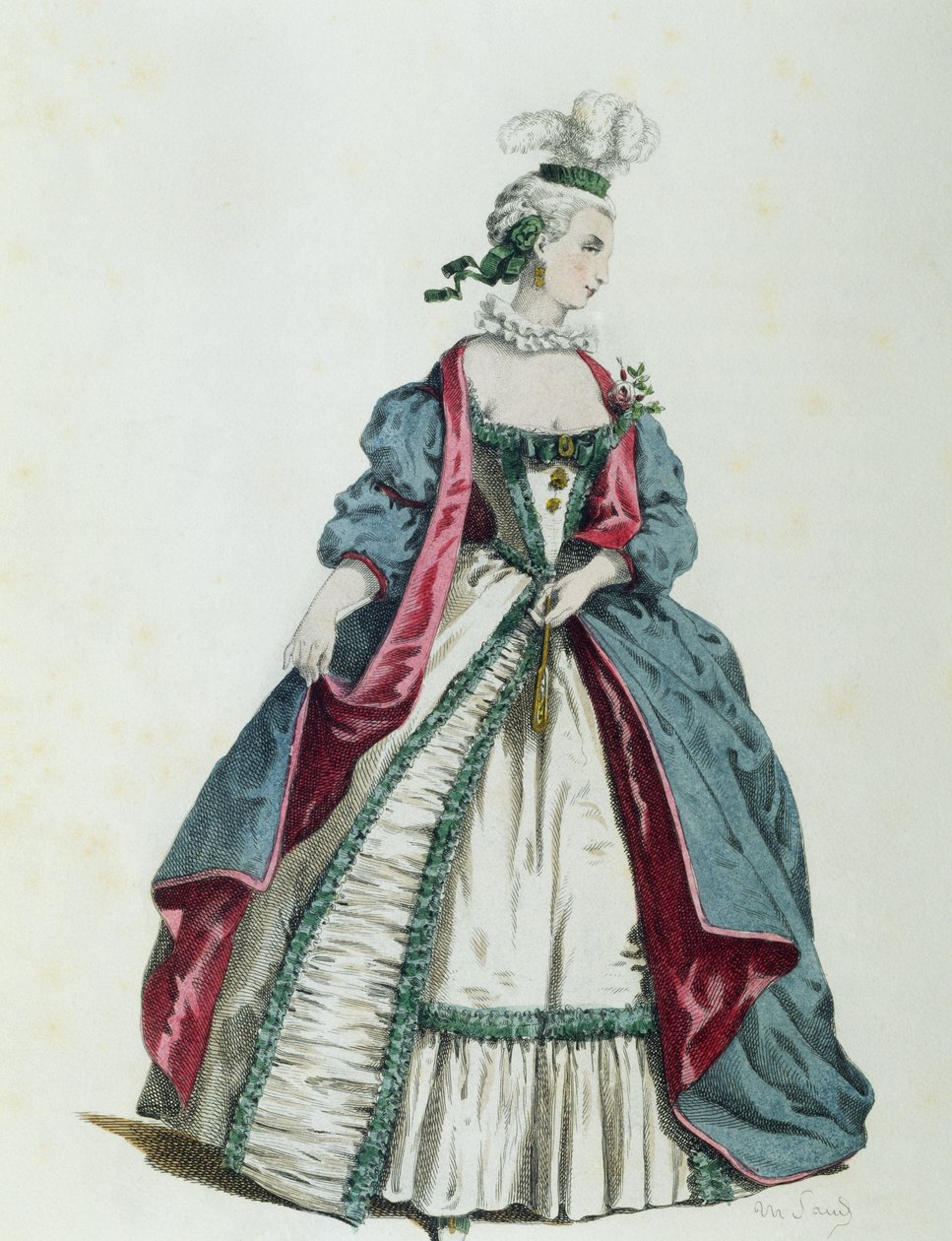 Silvia em 1716, por Maurice Sand (1823-1889) de Maurice Sand